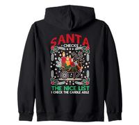 Santa Checks The Nice List I Check The Candle Aisle Sudadera con Capucha