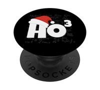 Santa Christmas Hat HoHoHo Funny Math Teacher Humor PopSockets PopGrip Adhesivo