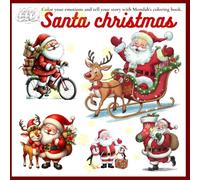 Santa Christmas: Santa Claus with adorable Reindeer Penguin and gifts ready to bring you presents on a fun and joyful Christmas Day.