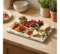 Santa Clara | Bandeja de Terrazo Decorado Toscana 30x20cm, Fuente de Servir Comida Rectangular para Aperitivos, Tapas y Quesos, Bandeja Presentación para Hogar y Cocina