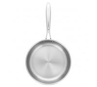 Santa Clara - Sartén 28 cm Acero Inoxidable 18/10 Trifusión sin Revestimiento para Inducción, Apta Horno Gas Vitro, Cocina Saludable, Sartén Acero Inoxidable Sin Tóxicos