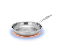 Santa Clara | Sartén 30 cm Acero Inoxidable 18/10 Trifusión sin Revestimiento para Inducción, Apta Horno Gas Vitro, Cocina Saludable, Sartén Acero Inoxidable Sin Tóxic