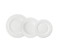 Santa Clara - Vajilla completa 12 Piezas de Porcelana Decorada, Incluye 4 Platos Llanos, 4 Platos Hondos y 4 Platos de Postre