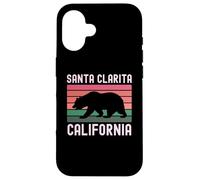 Santa Clarita California Bear Retro 661 Río Santa Clara Carcasa para iPhone 16