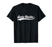 Santa Clarita California Vintage Cursiva US Ciudad Nombre Retro Camiseta