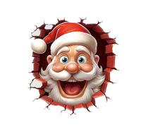 Santa Claus a través de la pared Navidad tapa del inodoro pegatinas divertidas pegatinas de pared de Navidad pegatinas de pared WC decoraciones el dormitorio el inodoro autoadhesivo parche