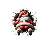 Santa Claus a través de la pared Navidad tapa del inodoro pegatinas divertidas pegatinas de pared de Navidad pegatinas de pared WC decoraciones el dormitorio el inodoro autoadhesivo parche