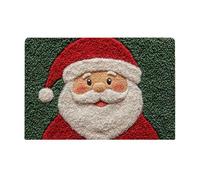 Santa Claus Bath Mat - Alfombras de Navidad para el baño y el hogar | Tela de lujos suave con respaldo antideslizante, decoración de vacaciones rápida y lavable seca para dormitorios, lavandería, coci