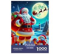 Santa Claus Challenging 1000 Piece Puzzle for Adults - Difficult Brain Teaser Game 38x26cm/1000pcs