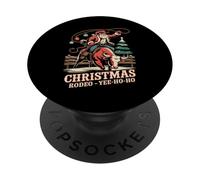 Santa Claus Cowboy Vintage Navidad Hombres Mujeres PopSockets PopGrip Adhesivo