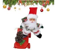 Santa Claus Decor - Musical Scooter Figurine | Animated Christmas Holiday Decoration | Festive Santa Ornament for Kids, Home, Office, Bookshelf, Mantel, Living Room, Party, Collectors, and Events