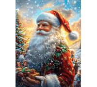Santa Claus en el Bosque mágico Puzzle 300 Piezas Obra De Arte Familiar Lindo Cuento de Hadas acompañante Rompecabezas 3D para Hombres Y Mujeres Juguete Educativo Desafío Intelectual 300 PCS