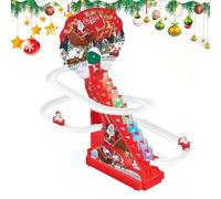 Santa Claus Escalador | de Juguetes,Juguete de Escalada con Escalera, Diapositiva Y Pista, Luz LED Y Música | Para Niños, Niñas y Amigos Durant Les