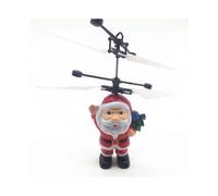 Santa Claus floating induction aircraft fairy tale gesture induce. Christmas decoration.
