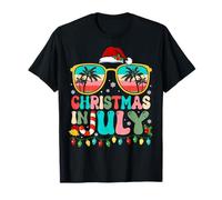 Santa Claus Gafas De Sol Verano Hawaii Beach Navidad En Julio Camiseta