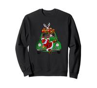 Santa Claus Gets a Ride at Christmas Sudadera