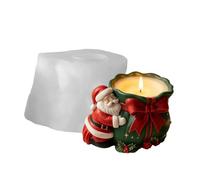 Santa Claus Gift Bag Silicone Mold - 3D Christmas Candle Holder Casting