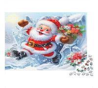 Santa Claus Jigsaw Puzzle for Adults Kids Santa with Gifts Age 12 Years Up Educational Game 52x38cm 1000pcs