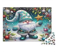 Santa Claus Jigsaw Puzzles for Adults GNOME with Star Educational Games for The Whole Family Women 38x26cm 1000pcs