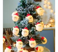 Santa Claus Led String LightsString Lights, Christmas Lights Battery Operated, Christmas Tree Ornaments Set, 20 Led Xmas Warm, For Indoor Xmas Tree Window Patio Garden (Santa Claus,9.8 feet/20)