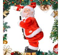 Santa Claus Musical Navideño Decoración Interactiva con Movimiento de | Juguete Eléctrico Musical De Papá Noel para Casa Mesa Repisa Suelo Mesita de Oficina Escritorio Guitarra