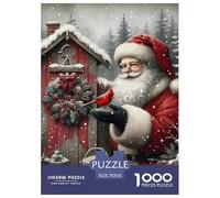Santa Claus Puzzle Imposible Desafío Extremo Adultos Niños 1000 Piezas Arte Moderno Cumpleaños Regalo Brain Teaser Mindfulness Activity 70x50cm/1000pcs