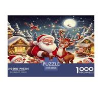 Santa Claus Puzzle Imposible,desafío for Adults Entretenimiento Creativo 1000 Piezas Obra De Arte De Juego De para Adultos, Regalos A Partir De 14 Años 38x26cm/1000pcs