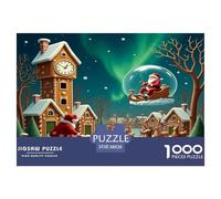 Santa Claus Puzzle Imposible,desafío for Adults Entretenimiento Creativo 1000 Piezas Obra De Arte De Juego De para Adultos Y Niños 38x26cm/1000pcs