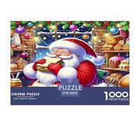 Santa Claus Puzzles Imposible,desafío for Adults Entretenimiento Creativo 1000 Piezas Obra De Arte De Juego De para Adultos, Regalos A Partir De 14 Años 38x26cm/1000pcs