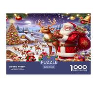 Santa Claus Puzzles Imposible,desafío for Adults Entretenimiento Creativo 1000 Piezas Obra De Arte De Juego De para Adultos Y Niños A Partir De 12 Años 70x50cm/1000pcs