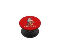 Santa Claus Reno Merry Christmas Hombres Mujeres Familia PopSockets PopGrip Adhesivo