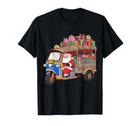 Santa Claus Riding Tuk Tuk Tailandia Feliz Navidad Vacaciones Camiseta