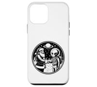 Santa Claus se Encuentra con un ser Extraterrestre Extraterrestre Espacial Carcasa para iPhone 12 Mini