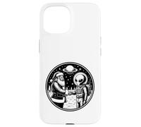 Santa Claus se Encuentra con un ser Extraterrestre Extraterrestre Espacial Carcasa para iPhone 15