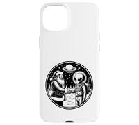 Santa Claus se Encuentra con un ser Extraterrestre Extraterrestre Espacial Carcasa para iPhone 15 Plus