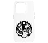 Santa Claus se Encuentra con un ser Extraterrestre Extraterrestre Espacial Carcasa para iPhone 15 Pro