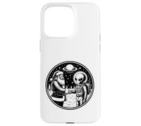 Santa Claus se Encuentra con un ser Extraterrestre Extraterrestre Espacial Carcasa para iPhone 15 Pro MAX