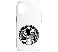 Santa Claus se Encuentra con un ser Extraterrestre Extraterrestre Espacial Carcasa para iPhone 16