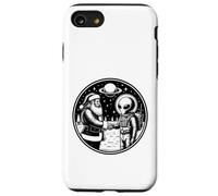 Santa Claus se Encuentra con un ser Extraterrestre Extraterrestre Espacial Carcasa para iPhone SE (2020) / 7/8