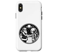 Santa Claus se Encuentra con un ser Extraterrestre Extraterrestre Espacial Carcasa para iPhone X/XS