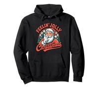 Santa Claus Shushing Jolly Feelin' Christmas Holiday Diversión Navidad Sudadera con Capucha