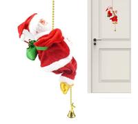 Santa Claus trepadora - ABS 5,12x4,92x3,94 Pulgadas | Juguete de Santa Claus con batería con función Musical, decoración del hogar, Suministros de, trepador Colgante en Cuerda | Decoración de N