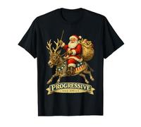 Santa Claus Vintage Burro Progresista Liberal Demócrata Camiseta gráfica económica