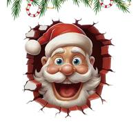 Santa Claus Wall Decal | Breaking Sticker Christmas Decor Toilet Seat Lid Decals For Home Living Room Bedroom Bathroom Kitchen Office Tile