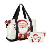 Santa Clause - Bolsas de lona de alta resolución para gimnasio, con correa ajustable para viajes en avión, gran capacidad, Santa Claus de alta resolución, 1 size