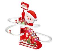 Santa Climbing Toy - Santa Christmas Toys - Electric Snowman Coaster with Light Music Track Activity for Boys Girls Toddlerr Children Outdoor Indoor Home Play