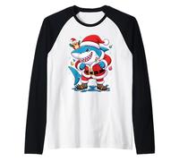 Santa Costume For Kids Boys Adults Funny Shark Christmas Camiseta Manga Raglan