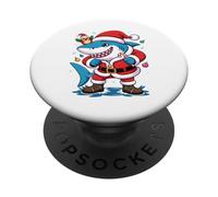 Santa Costume For Kids Boys Adults Funny Shark Christmas PopSockets PopGrip Adhesivo
