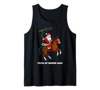 Santa Cowboy Año del Caballo 2026 Año Nuevo Chino Camiseta sin Mangas