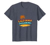 Santa Cruz California Dreaming Surf Beach Graphic para Hombre Camiseta, Niños, Azul Jaspeado, 2 años